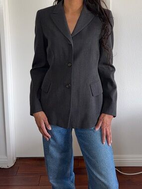 Jil Sander Vintage Gray Wool Blazer | Quiet Luxury Icon | XS
